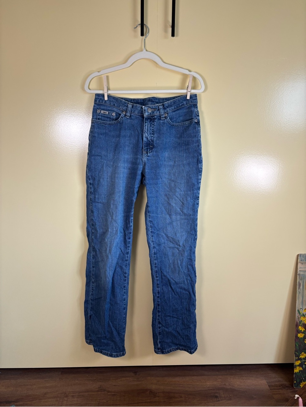 Vintage Lee Straight-Leg Dark Blue Jeans size 10